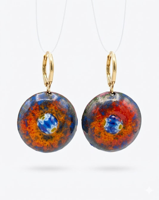 "La Joie de Vivre" – Matisse-Style Enamel Earrings