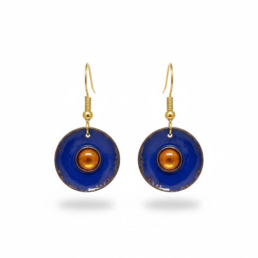 Enamel Earrings "Midnight Sun"