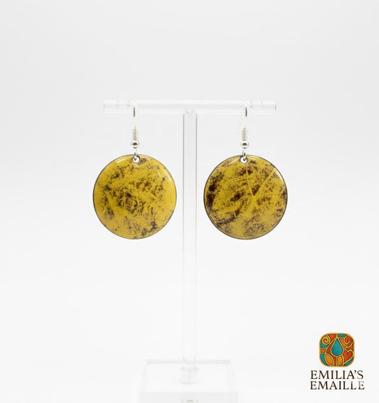 "Azure Lagoon" Enamel Earrings