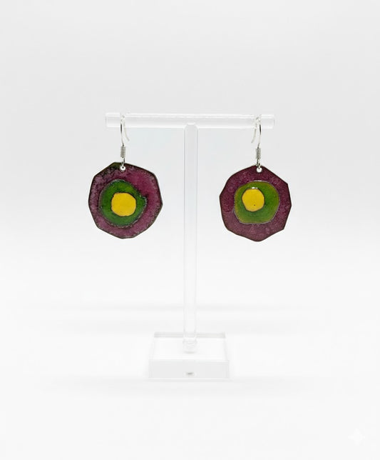 Enamel Earrings "Carmen's Passion" - Unique Pieces by Emilia's Enamel