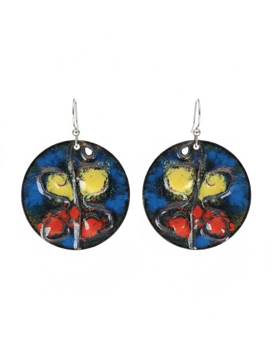Enamel Earrings "Butterfly Dream" – Colorful Unique Pieces by Emilia's Enamel