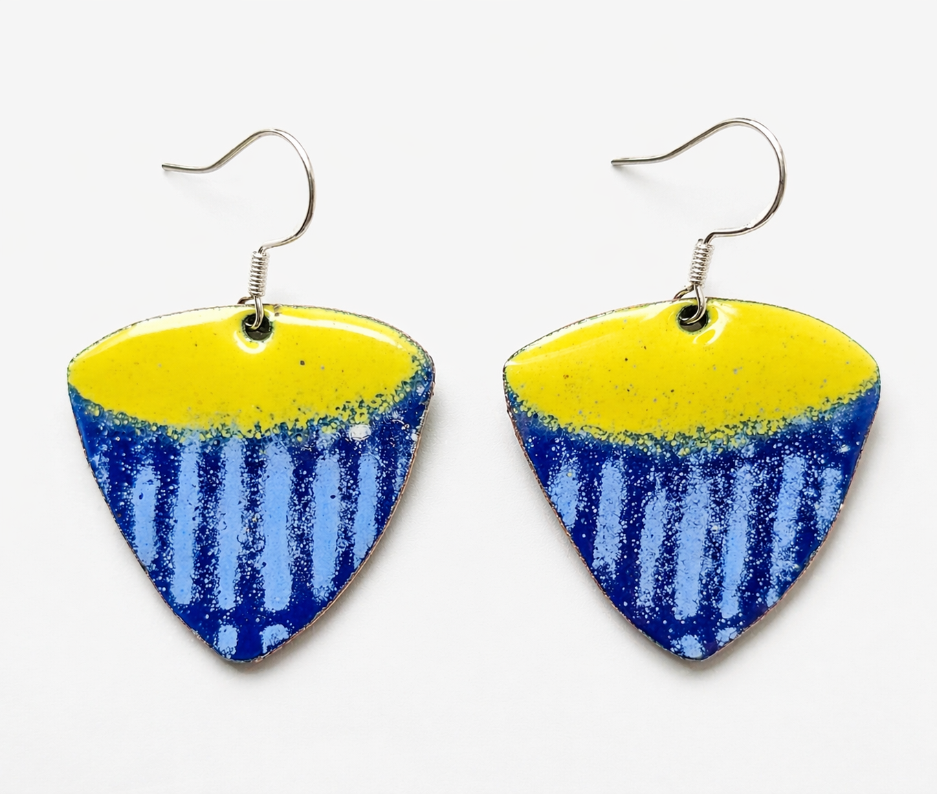 Boho Emaille Ohrringe „Sonnenmeer“ – Handgefertigte Unikate