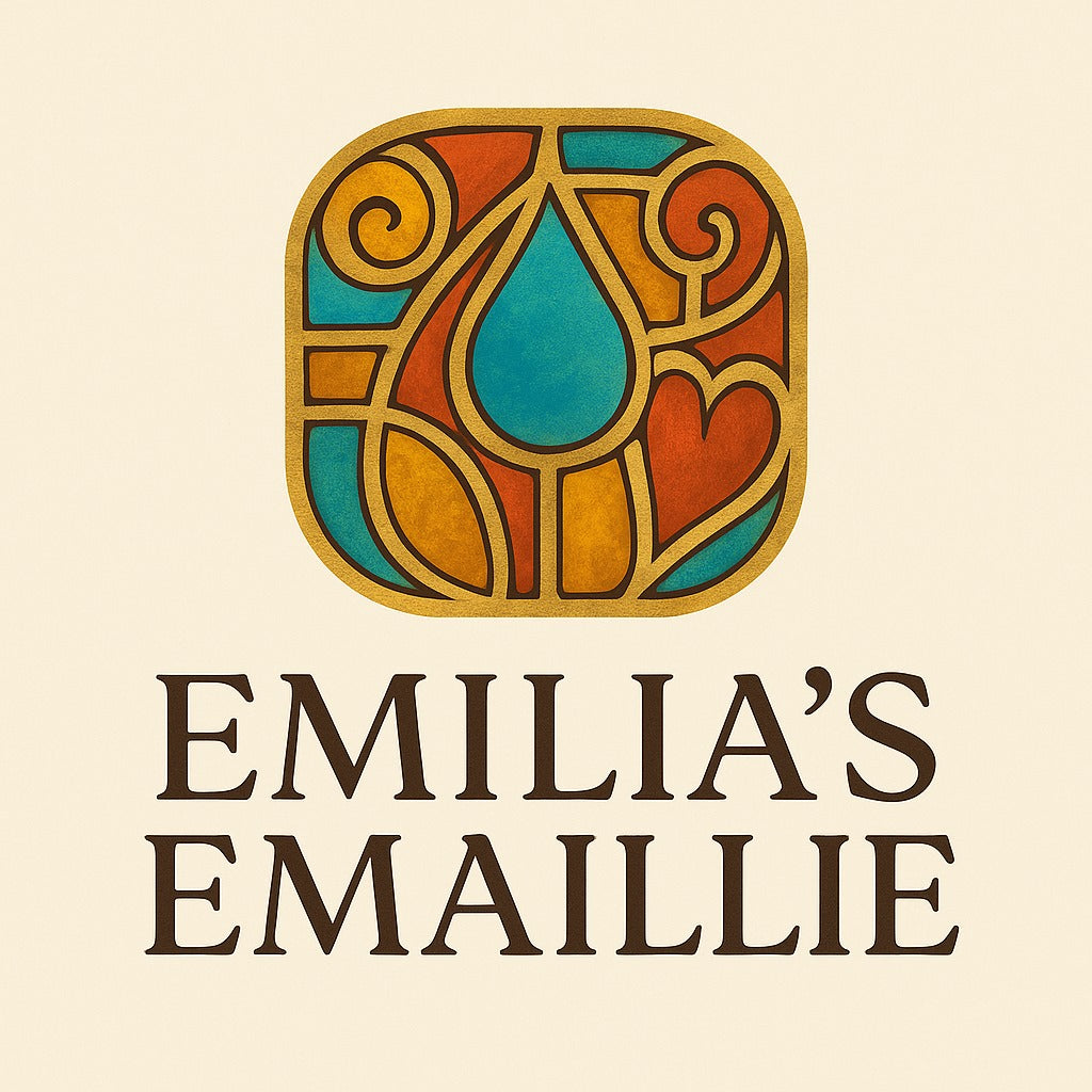 "Birkenzauber" – Handgefertigte Emaille-Ohrhänger mit organischem Muster