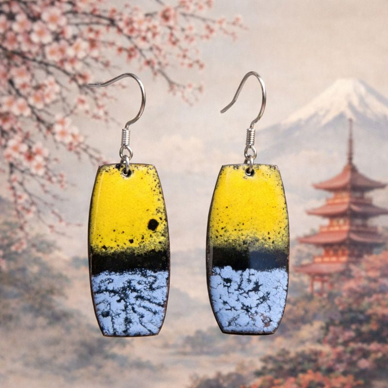 Emaille-Ohrringe "Gipfelsonne"