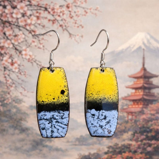 Emaille-Ohrringe "Gipfelsonne"