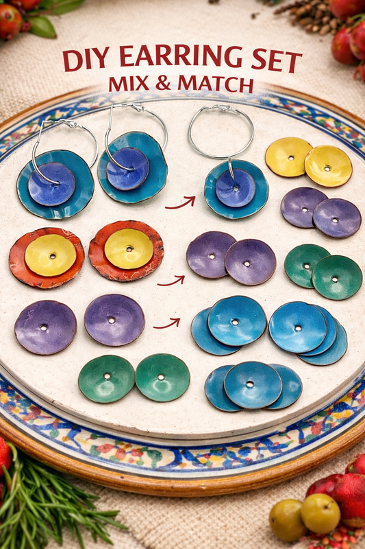 Emilia’s Emaille-Baukasten. DIY Emaille-Set: Designe deine eigenen 12 Ohrring-Varianten!
