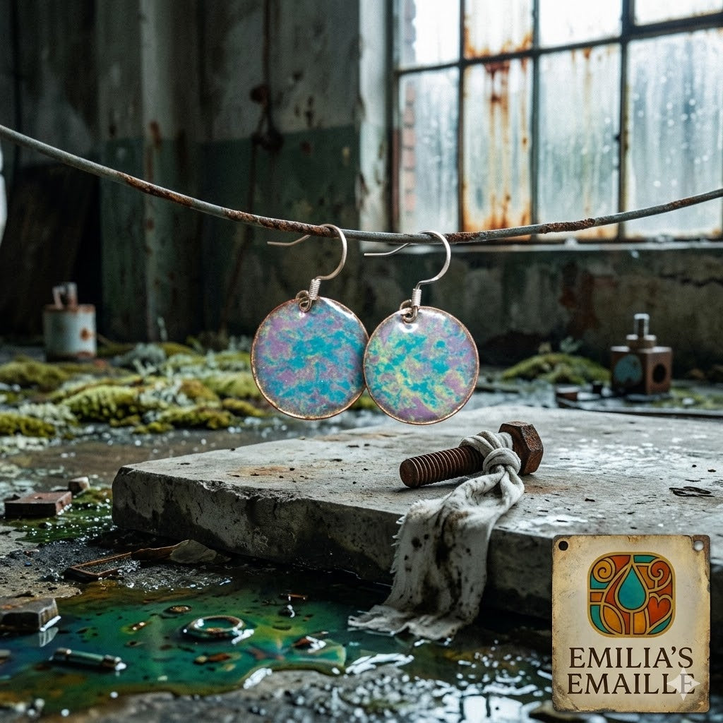 "Fragments of the Zone" – Exclusive Enamel Earrings