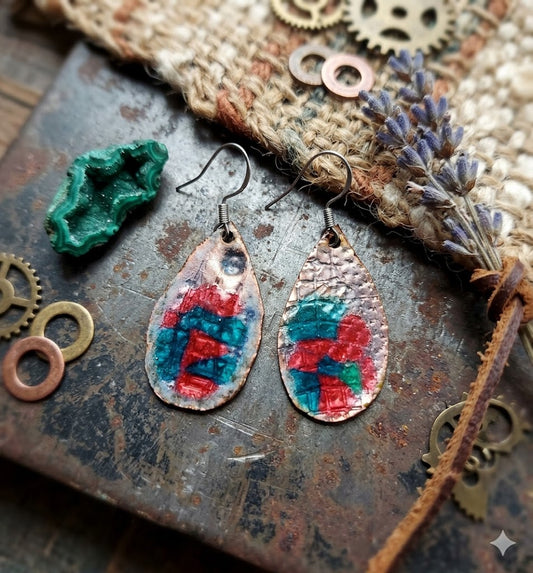 Industrial Boho Chic - Loft Style Drop Earrings