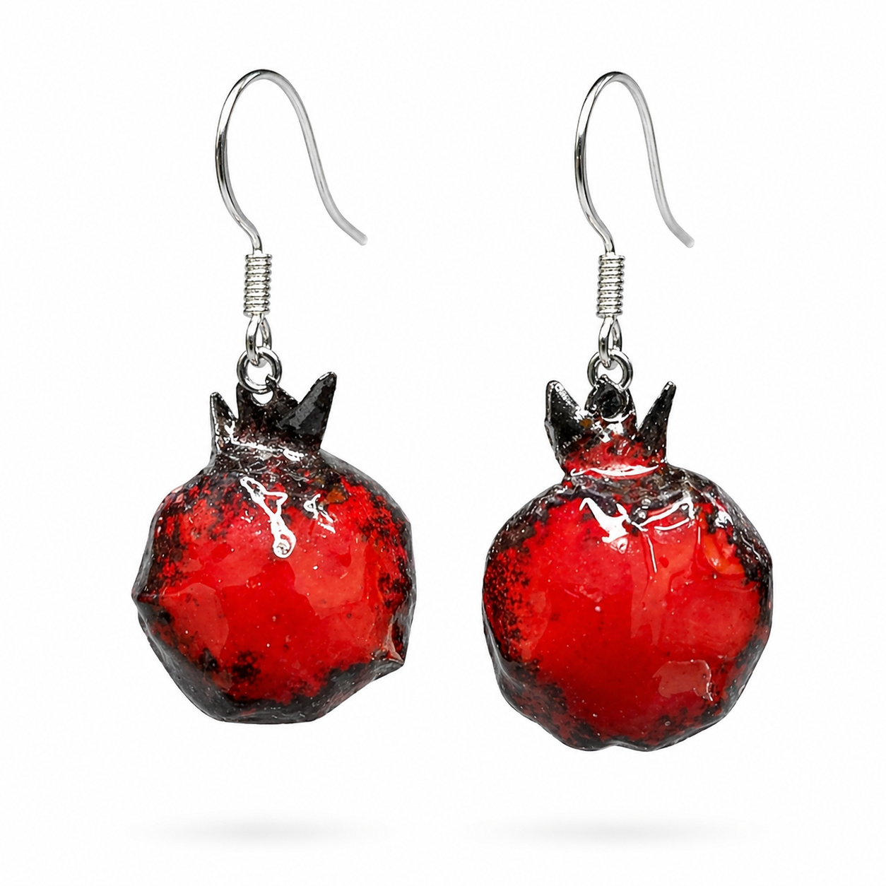 Provence Pomegranate Earrings "Rouge de Cassis"