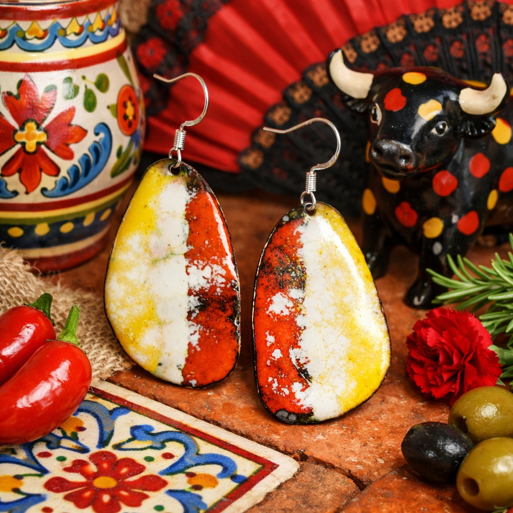 Emaille-Ohrringe "Fiesta de Colores"