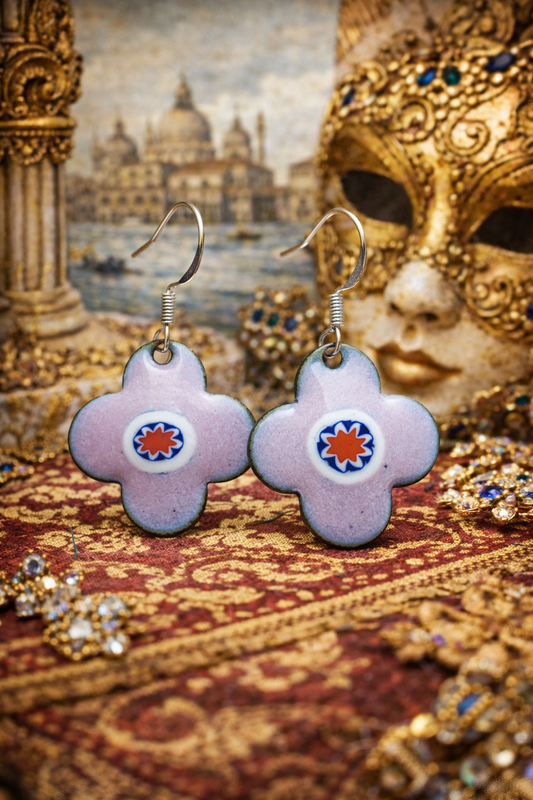 "Murano-Träumerei" – Handgefertigte Emaille-Ohrringe im venezianischen Stil