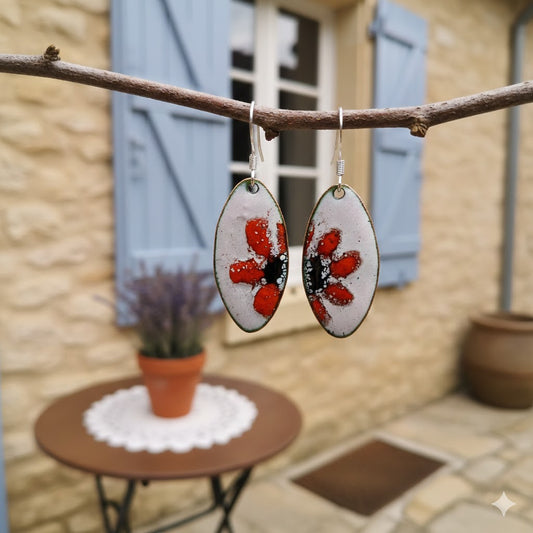 Emaille-Ohrringe "Blüten-Impression"