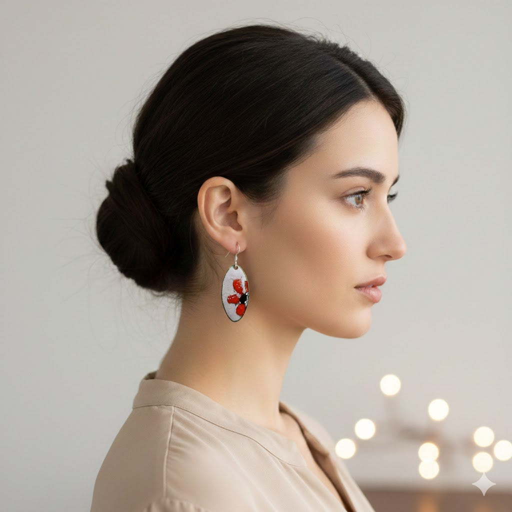 Emaille-Ohrringe "Blüten-Impression"