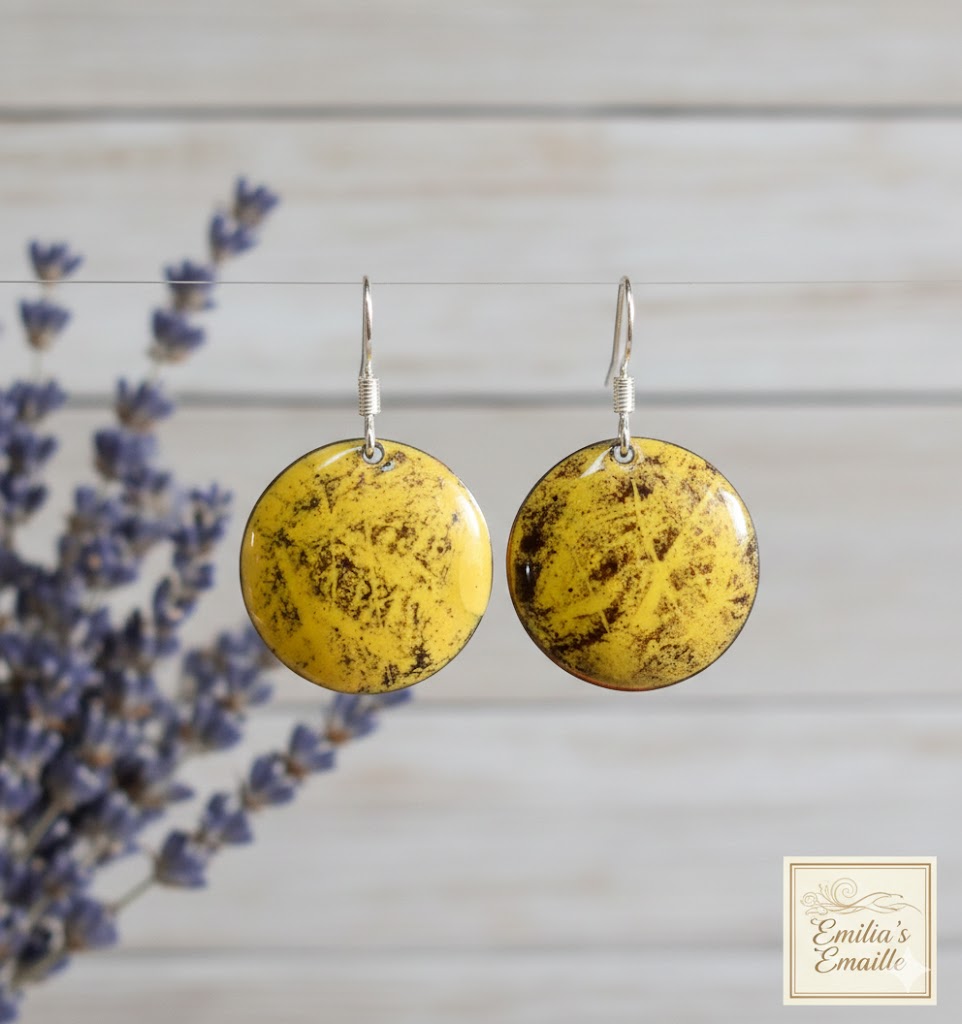 Emaille-Ohrringe „Azur-Lagune“