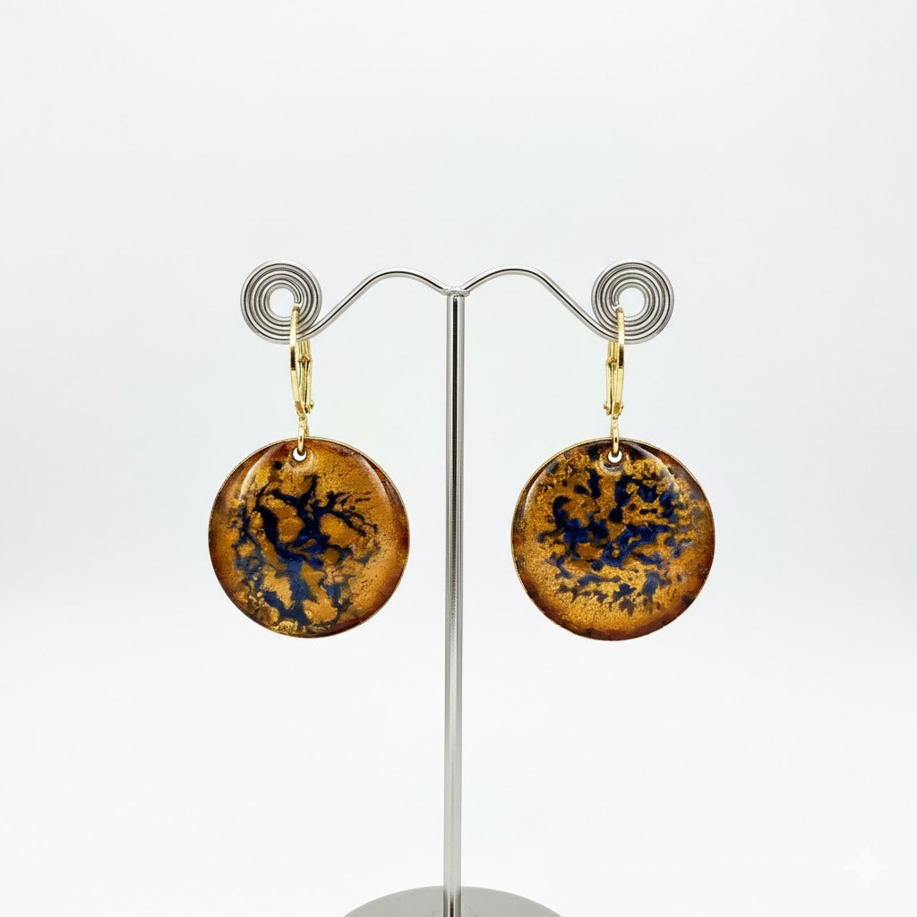 Emaille-Ohrringe "Kosmos"