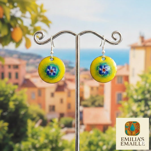 Emaille-Ohrringe "Menton Vibes"