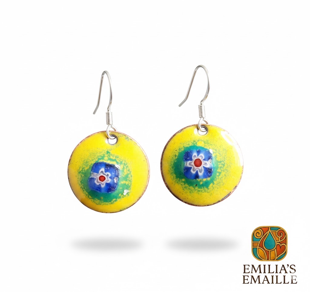 Emaille-Ohrringe "Menton Vibes"