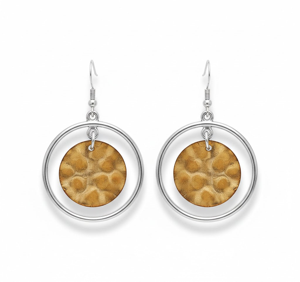 Emaille-Ohrringe "Kreise des Lichts "