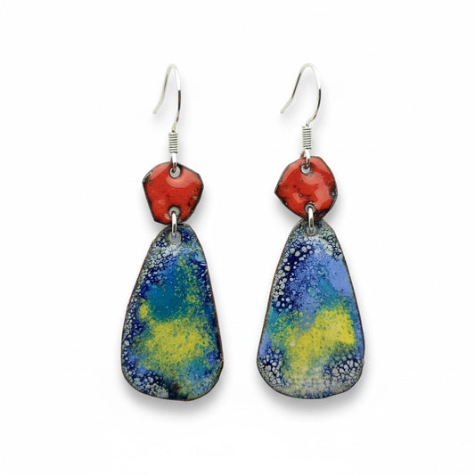 Enamel earrings "Southern Color Extravaganza"