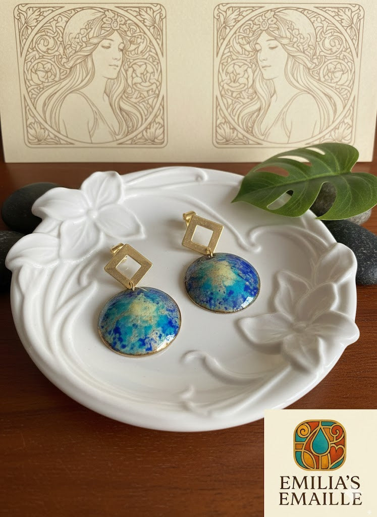 Emaille-Ohrringe „Aurelia“