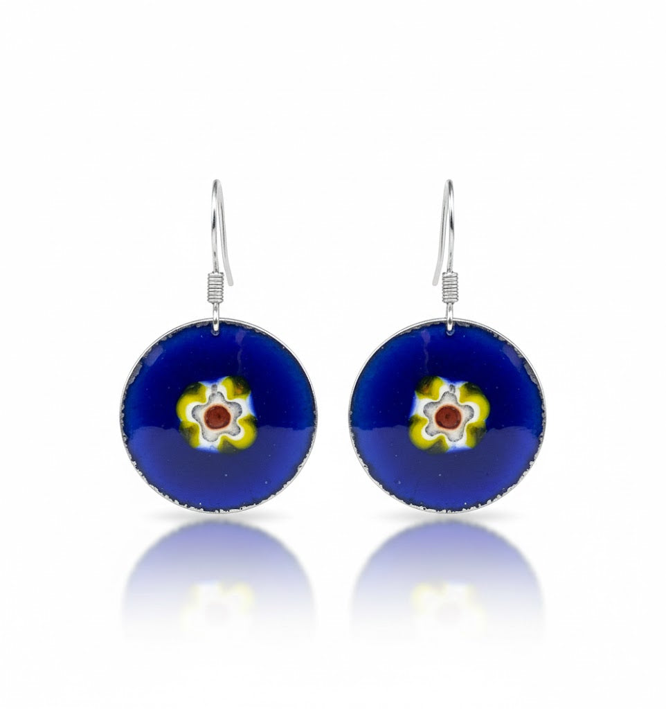 Emaille-Ohrringe „Das Siegel von Camelot“