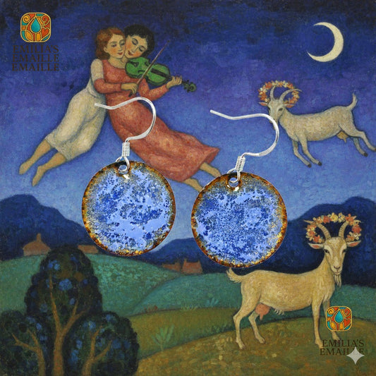 Emaille-Ohrringe „Liebeshimmel“ – Emilia’s Emaille