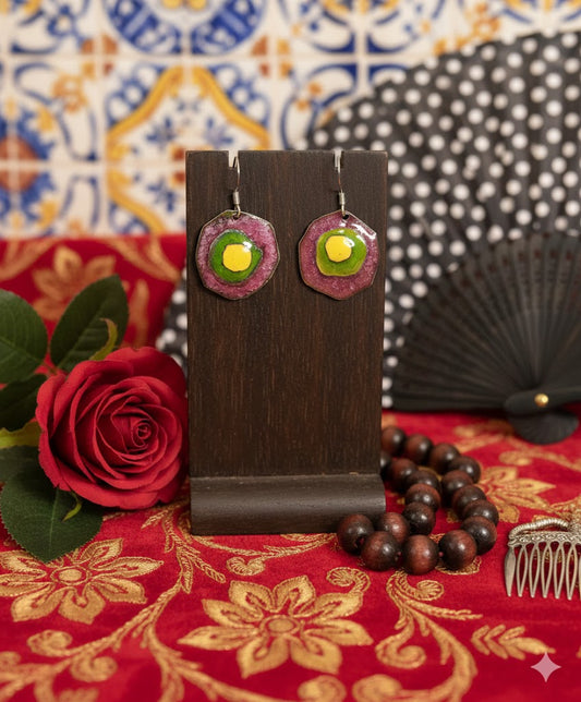 Emaille-Ohrringe "Carmen’s Leidenschaft" – Unikate von Emilia's Emaille