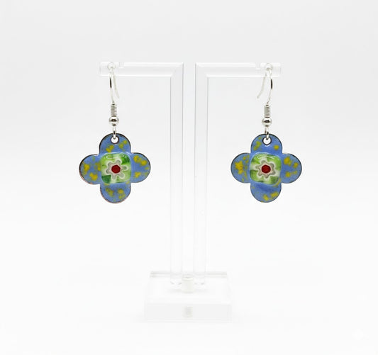 Enamel Earrings "Hagia Sophia Blue" by Emilia's Enamel