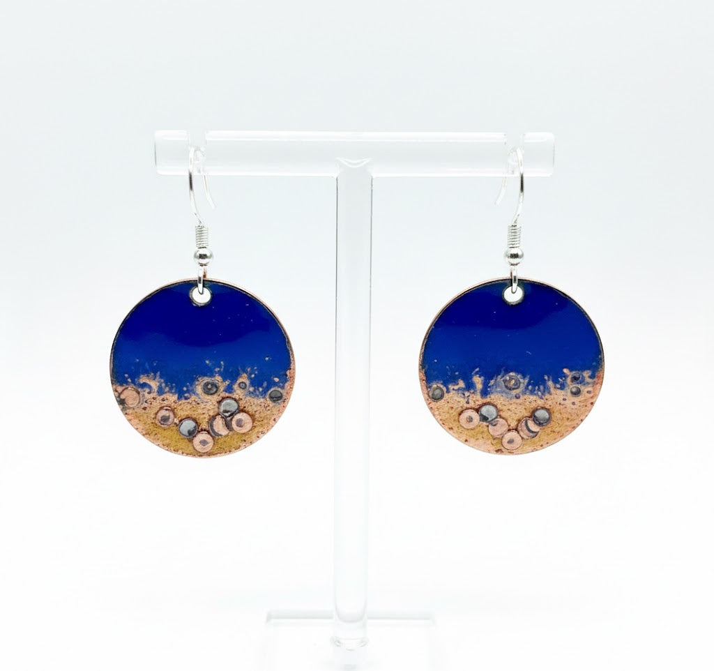 Emaille-Ohrringe "Meeresleuchten"