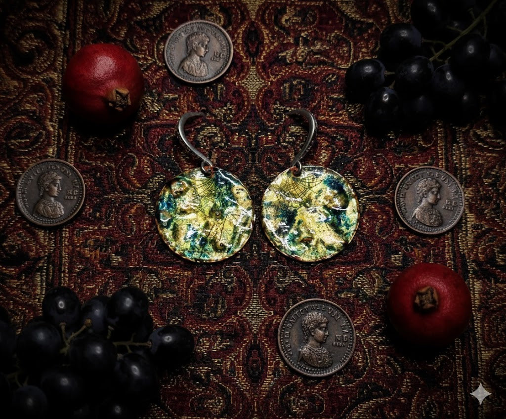 "Goldene Konstantinopel" – Handgefertigte Emaille-Ohrringe: Ein Hauch von Geschichte