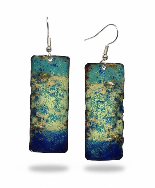 "Alchemisten-Elixier" – Handgefertigte Emaille-Ohrringe, ein Geheimnis der Transformation