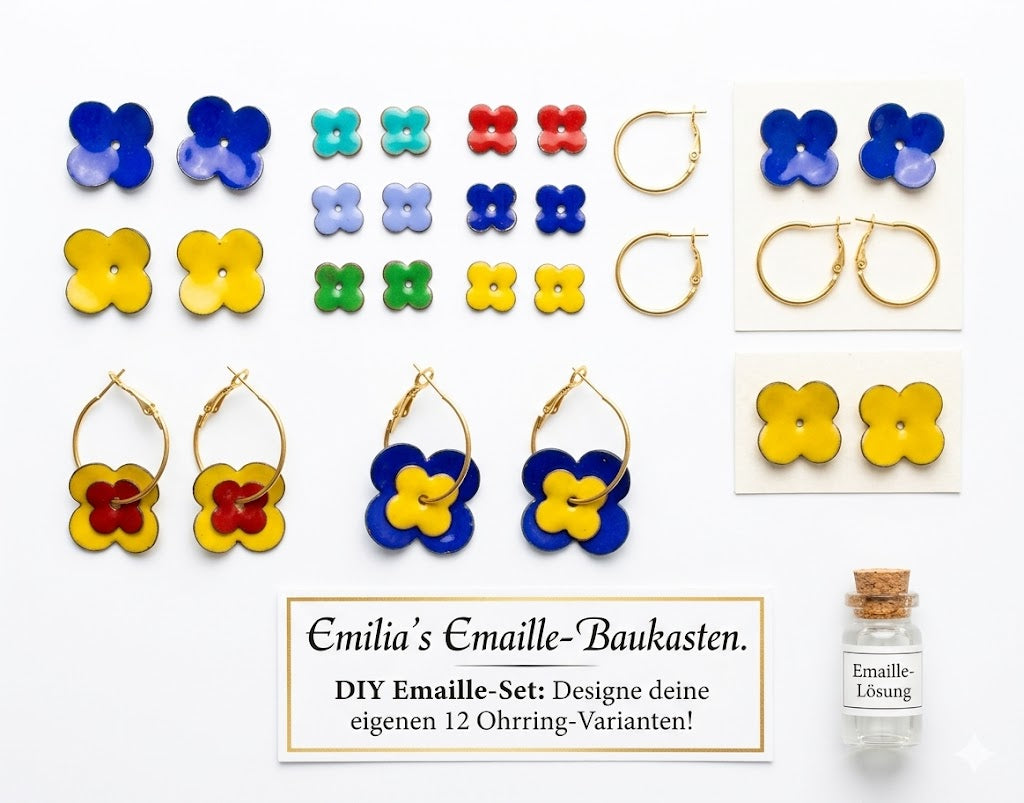 12 Provence-Ohrring-Varianten!. Emilia’s Emaille-Baukasten.