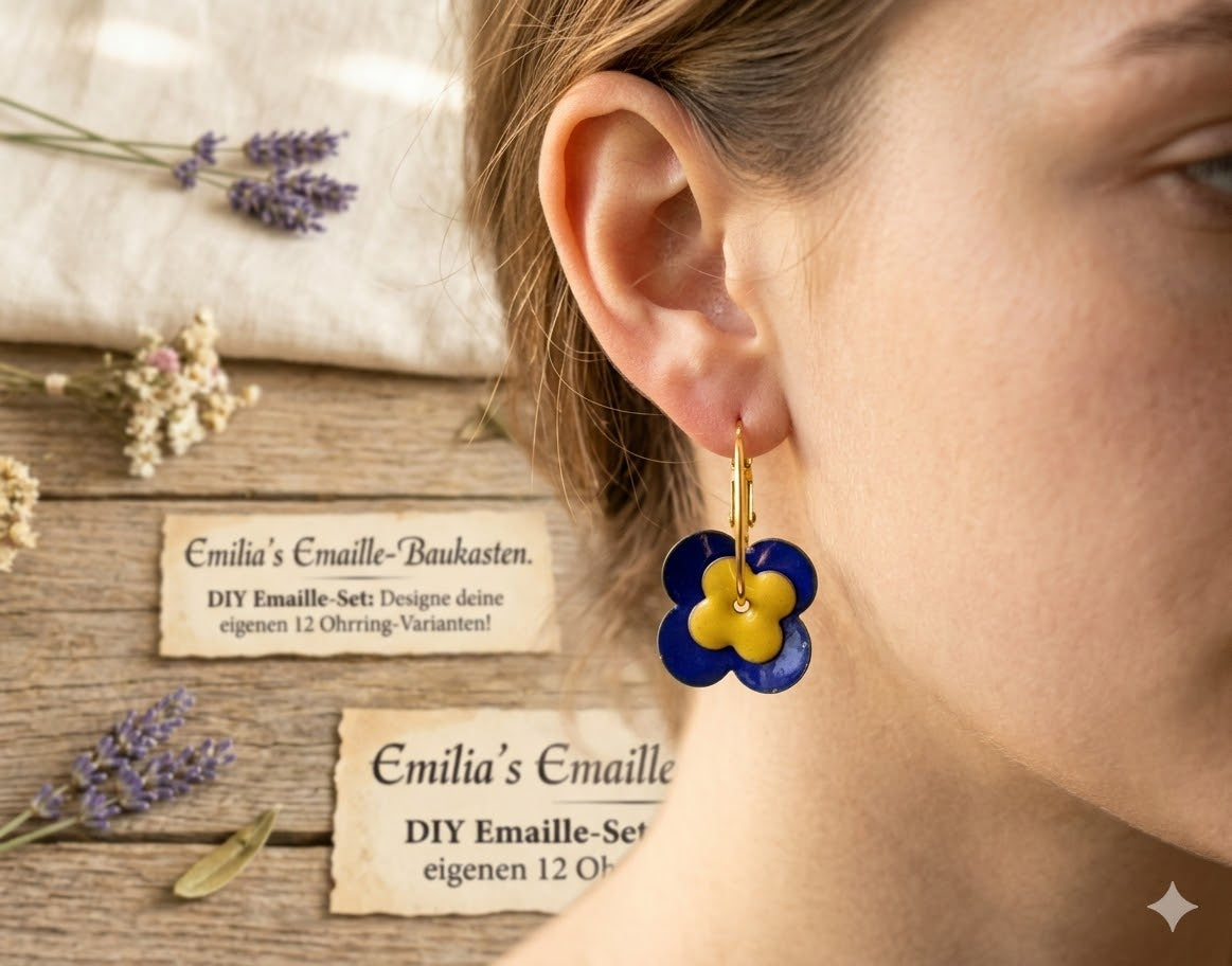 12 Provence-Ohrring-Varianten!. Emilia’s Emaille-Baukasten.