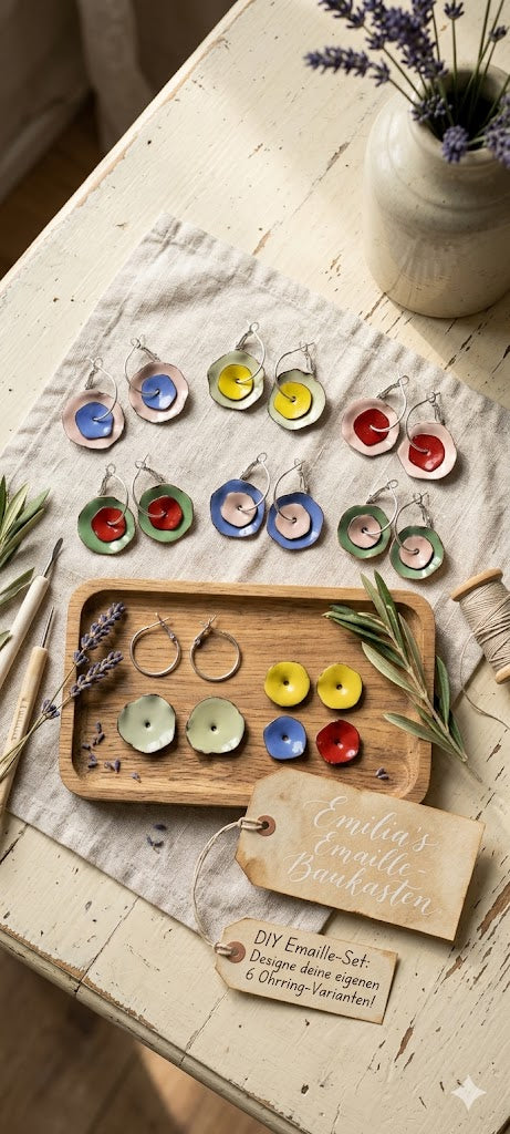 Emilia's Enamel DIY Kit: Design your own Provence earrings! ✨