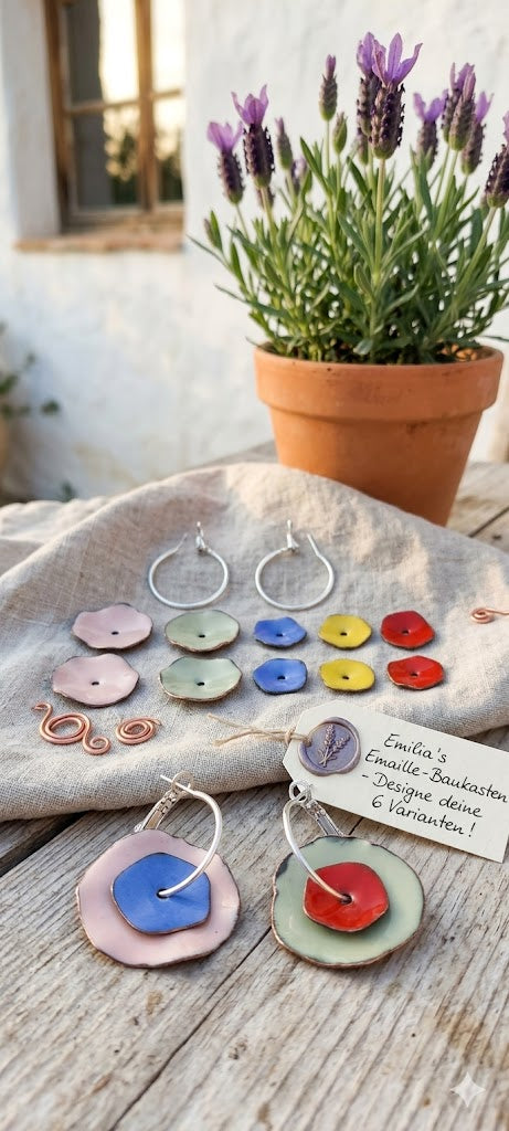 Emilia's Enamel DIY Kit: Design your own Provence earrings! ✨