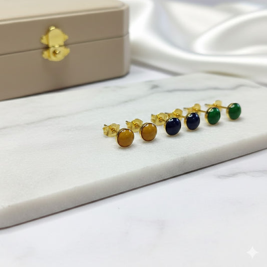 "Pure Brillanz" – Handgefertigte Emaille-Ohrstecker für jeden Tag