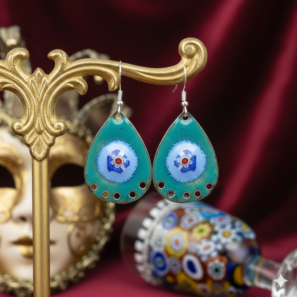Enamel earrings "Eternal Venice" from the Venice Collection
