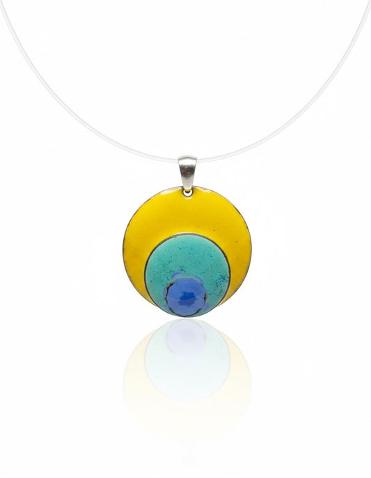 "Cosmic Harmony" – Handcrafted Enamel Amulet for Spiritual Balance