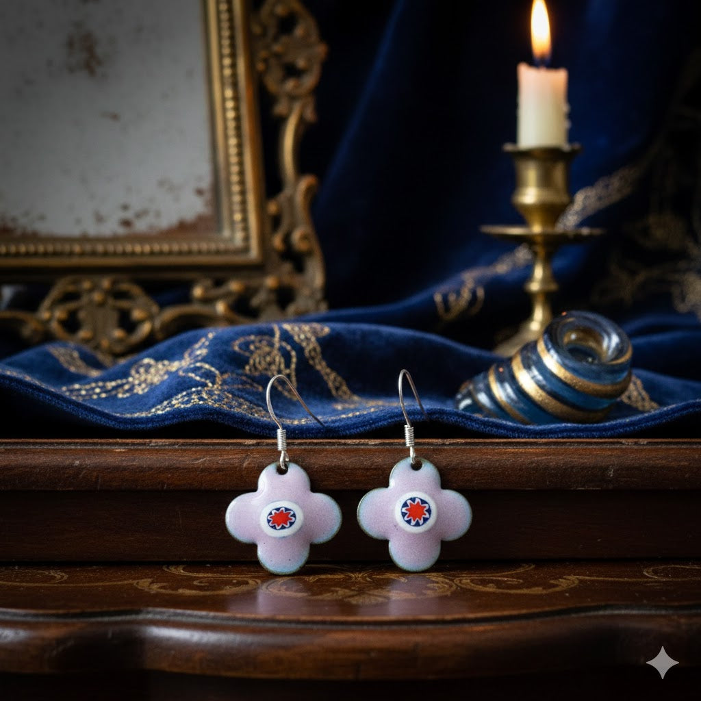 "Murano-Träumerei" – Handgefertigte Emaille-Ohrringe im venezianischen Stil