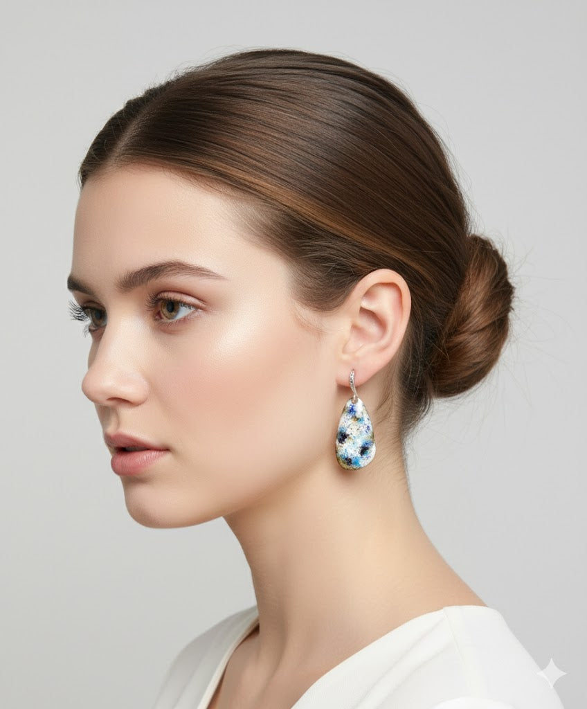 Emaille-Ohrringe "Tiefseerausch"