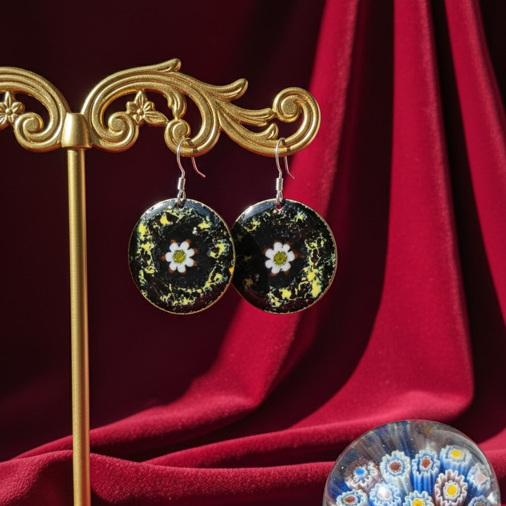 Enamel earrings "Palazzo elegance" from the Venice collection