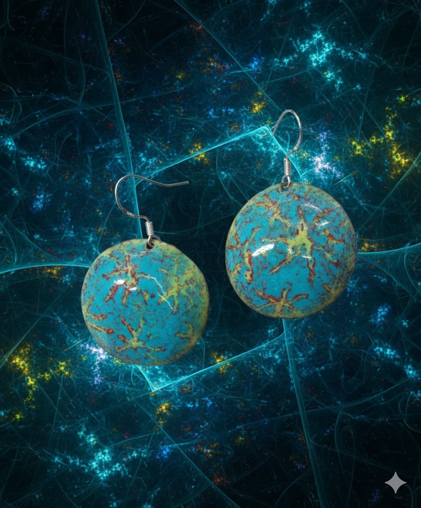 Emaille-Ohrringe "Mosaik der Träume"