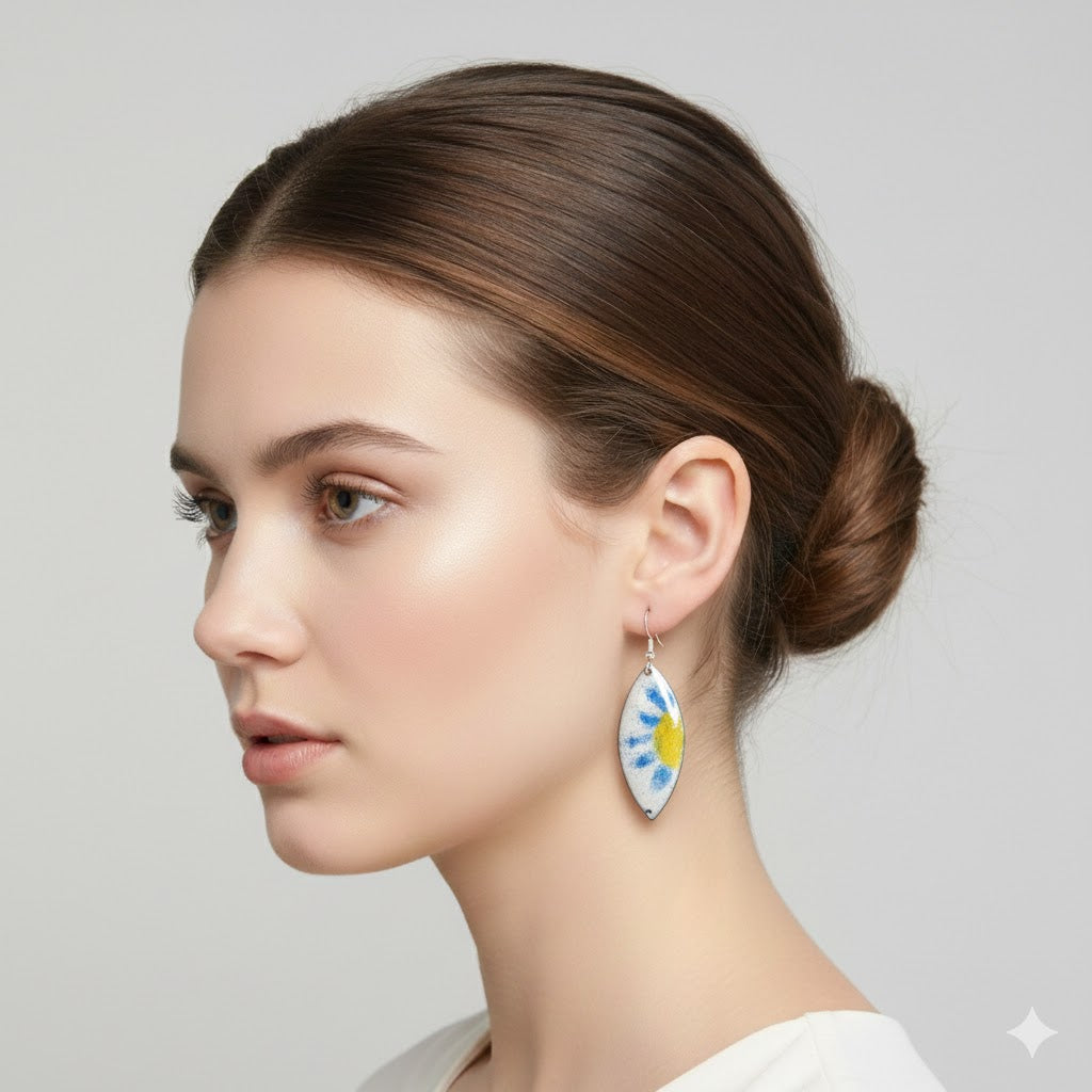 Emaille-Ohrringe"Aura des Sommers"