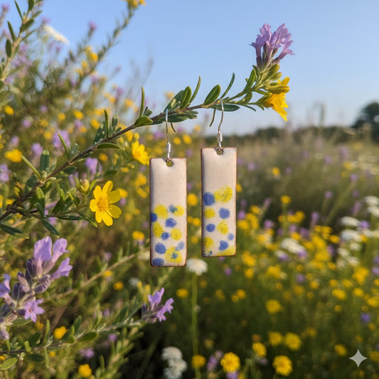 Emaille-Ohrringe „Provence-Punktchen“