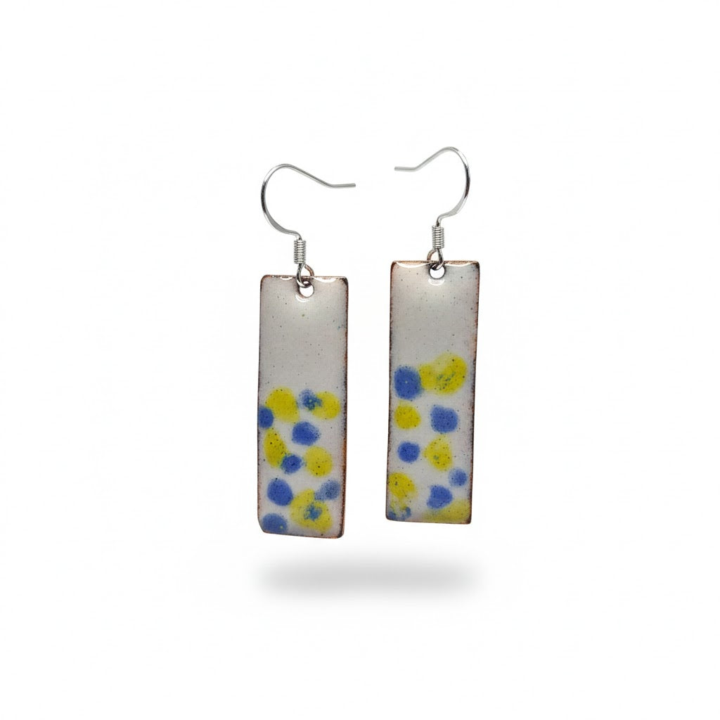 Emaille-Ohrringe „Provence-Punktchen“