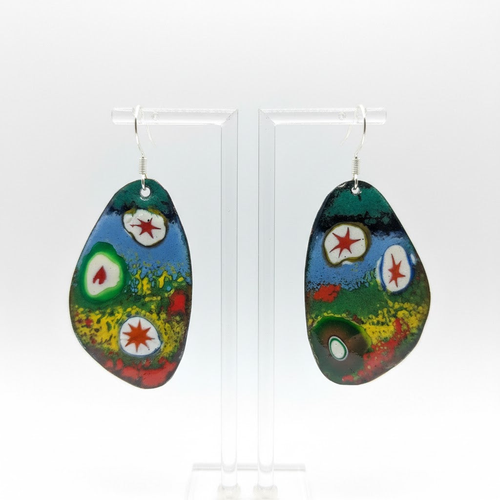 Enamel earrings "Carnival Glamour" from the Venice Collection
