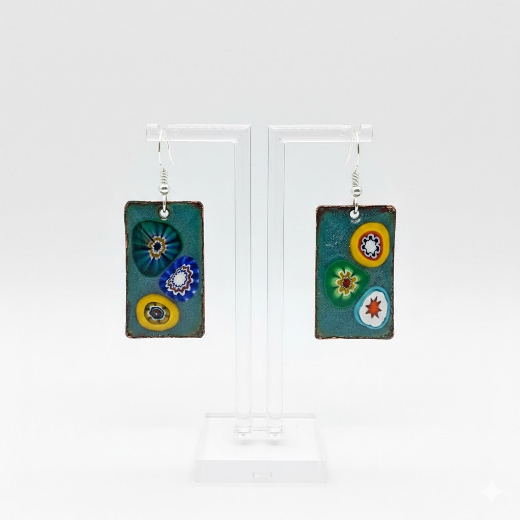 Enamel earrings "Glass Magic" from the Venice collection