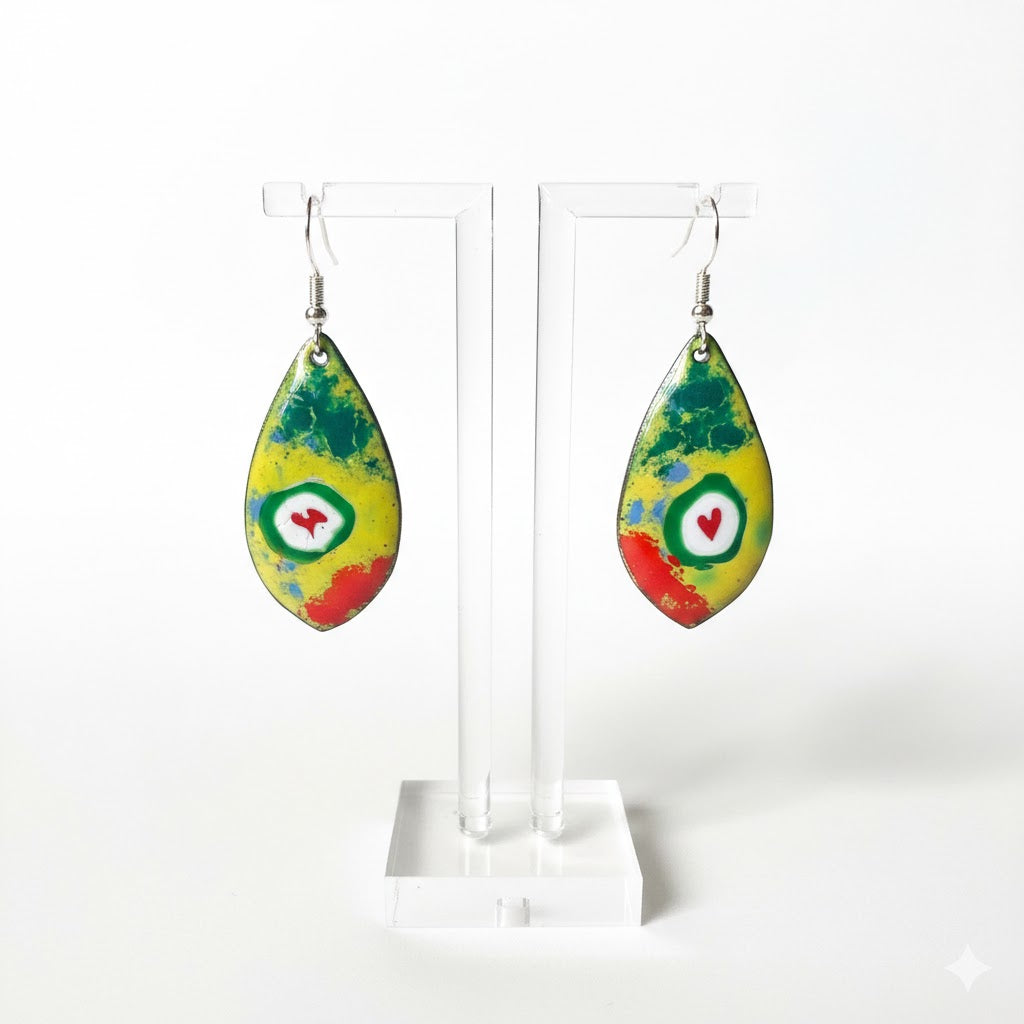 Enamel earrings "Casanova's Legacy" from the Venice Collection