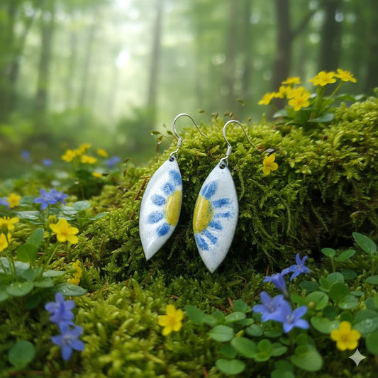 Emaille-Ohrringe"Aura des Sommers"