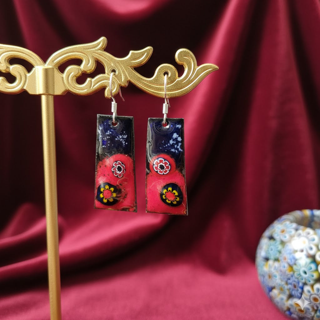 Enamel earrings "Canale Grande" from the Venice collection